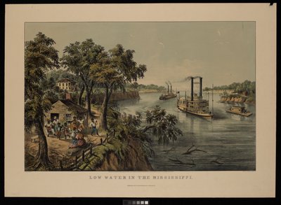 Aguas bajas en el Mississippi Robert E Lee de Frances Flora Bond (c.1812 76) (after) Palmer