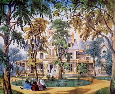 Casa de un plantador, c.1858 de Frances Flora Bond (c.1812 76) Palmer