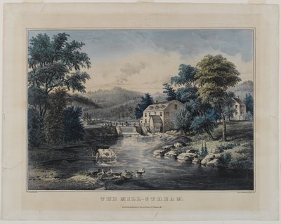 El arroyo del molino, publicado por Currier & Ives, Nueva York de Frances Flora Bond Palmer