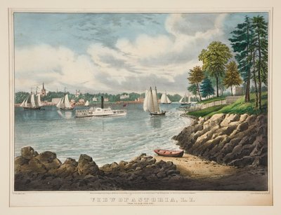 Vista de Astoria, L. I. del lado de Nueva York de Frances Flora Bond Palmer