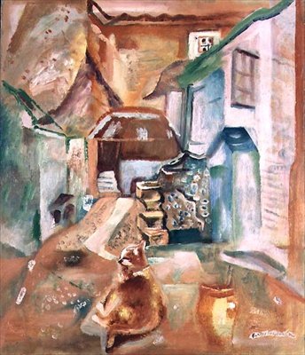 Patio de Purbeck, por la mañana de Frances Hodgkins