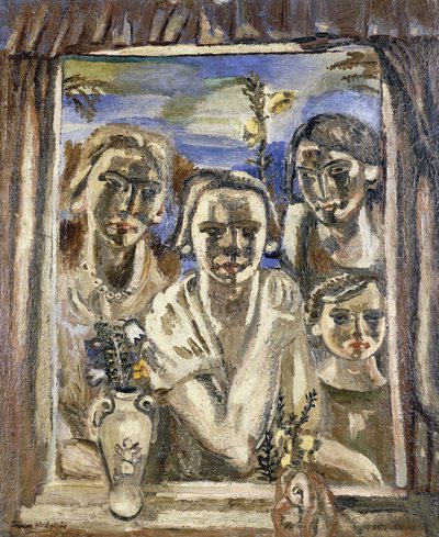 La familia, c.1926-1930 (óleo sobre lienzo) de Frances Hodgkins