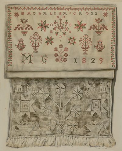 Toalla de exhibición de 1829 de Frances Lichten