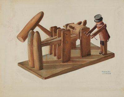 Molino de estampado de juguetes alemán de Pensilvania de Frances Lichten