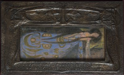 Love If Thy Tresses Be So Dark How Dark Those Hidden Eyes Must Be, circa 1896 (metal batido) de Frances Macdonald