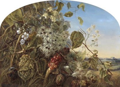 Un seto otoñal cerca de Carisbrooke, 1864 de Frances Minns