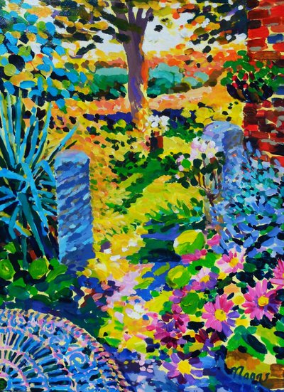 Golden Hour, 2022 (acrílico sobre lienzo) de Frances Naggs