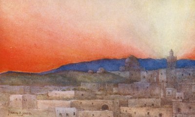 A Desert Afterglow (litografía en color) de Frances Nesbitt