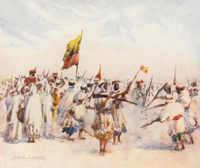 A Mozabite Fantasia (litografía en color) de Frances Nesbitt