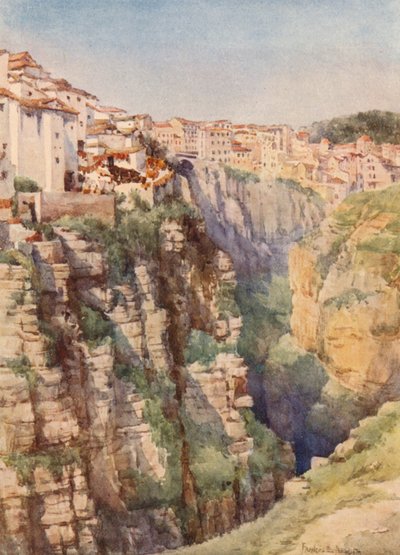 Garganta del Roumel, Constantina (litografía en color) de Frances Nesbitt