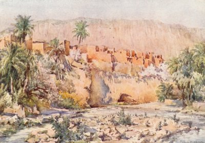 En el corazón de un oasis (litografía en color) de Frances Nesbitt