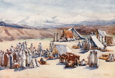 Día de mercado, Timgad (litografía en color) de Frances Nesbitt