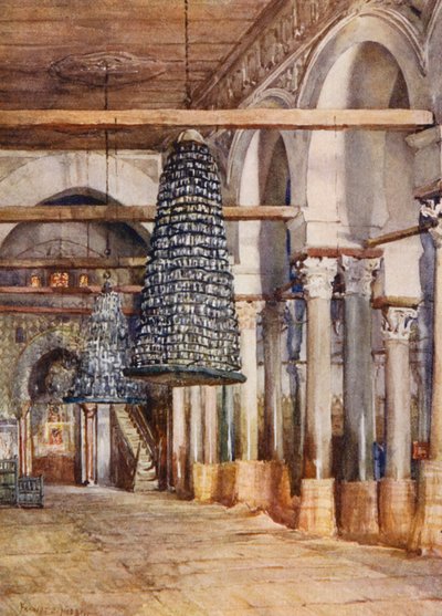 Mezquita de Sidi Okba, Kairuán (litografía en color) de Frances Nesbitt