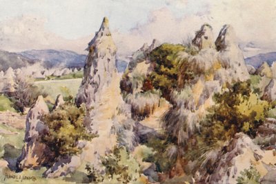 La boda árabe, Hammam Meskoutine (litografía en color) de Frances Nesbitt