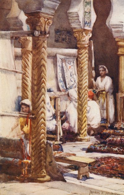 Escuela de alfombras de Argel (litografía en color) de Frances Nesbitt