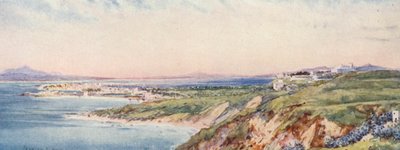 El sitio de Cartago desde Sidi Bou Said (litografía en color) de Frances Nesbitt