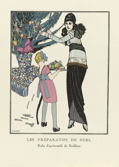 Les Préparatifs de Noël, pub. 1914 de Francesc Xavier Gosé