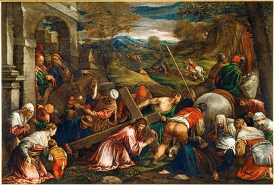 La Montee au Calvaire - Jesucristo llevando la cruz ... de Francesco (1549 92) Bassano