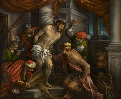 La flagelación de Cristo, circa 1580-1585 de Francesco Bassano