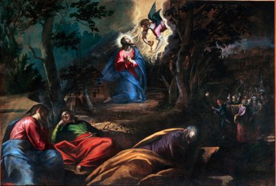 La oración en el huerto de los olivos de Francesco Bassano