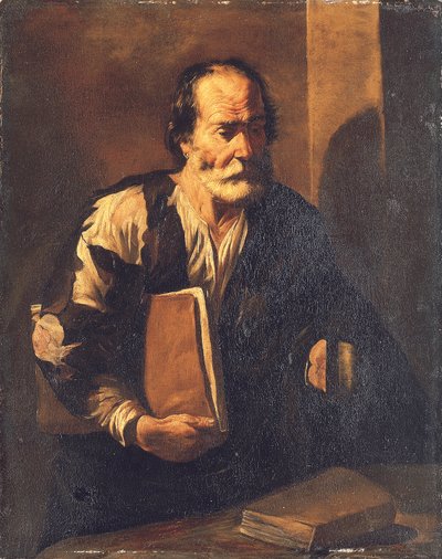 Diógenes sosteniendo una lámpara de Francesco (attr.) Fracanzano