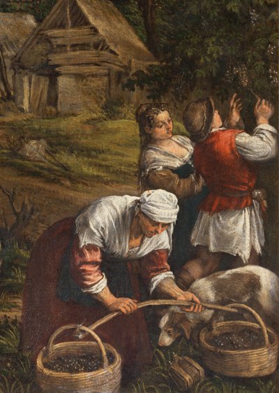 Cosecha, (Moisés recibe los Diez Mandamientos), (detalle), 1576 de Francesco Bassano