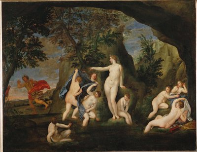 Acteon metamorphose en cerf - Actaion transformado en ciervo ... de Francesco Albani