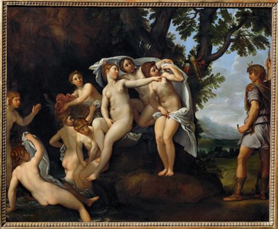 Acteon metamorphose en cerf - Actaion transformado en ciervo ... de Francesco Albani