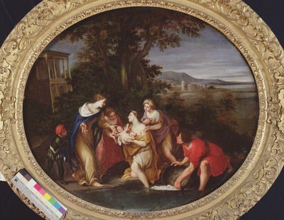 Moisés salvado de ahogarse de Francesco Albani