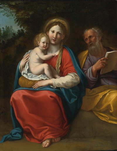 La Sagrada Familia en un paisaje de Francesco Albani