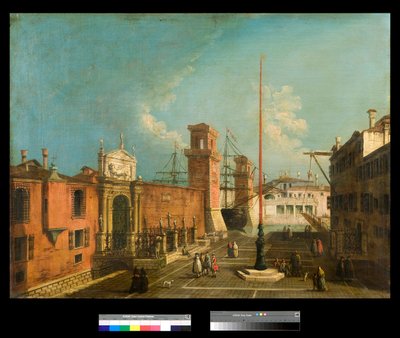Vista del campo y las puertas del Arsenal, Venecia Pintura de Francesco Albotto (1721-1757) 1743-1746 Colección privada de Francesco Albotto
