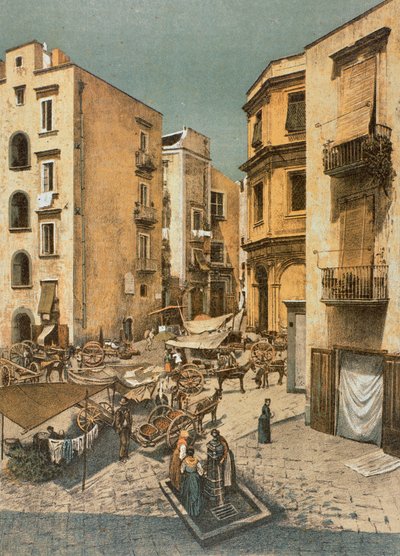 Vista de la Plaza del Almo, en Nápoles de Francesco Aversano