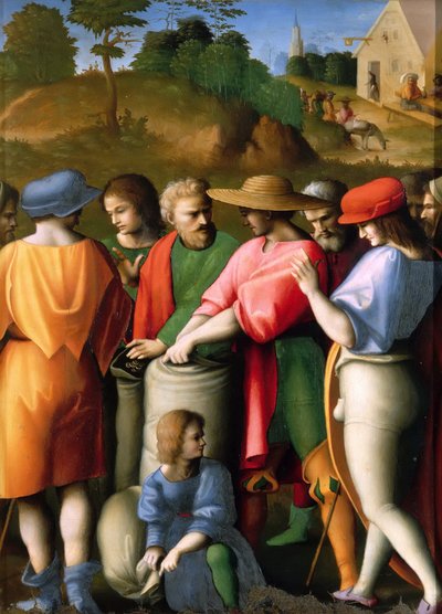 Leyenda de José: La búsqueda del cáliz de plata, 1515-1516 de Francesco Bacchiacca