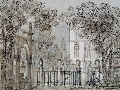 Diseño de escenografía por Francesco Bagnara para Otello, ópera de Rossini, para la representación en el Teatro La Fenice en Venecia de Francesco Bagnara