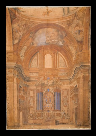 Vista del Interior del Gesu, Roma, 1716 de Francesco Bartoli