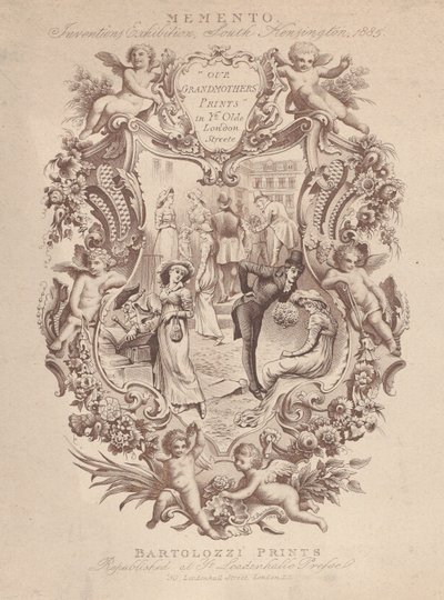 Anuncio para Memento, Exposición de Invenciones, South Kensington, 1885, ca. 1885 de Francesco Bartolozzi