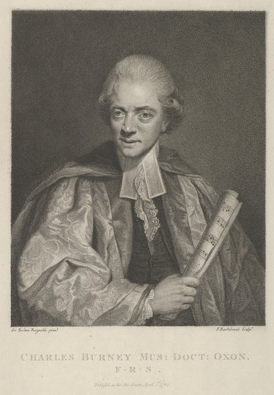 Charles Burney, 1 de abril de 1784 de Francesco Bartolozzi