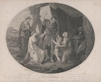 Coriolano: El dios de los soldados, para avergonzar invulnerable... Shakespeare, Cori..., 3 de noviembre de 1785 de Francesco Bartolozzi