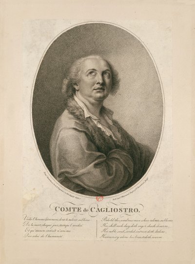Conde Alessandro di Cagliostro 1743-1795 de Francesco Bartolozzi