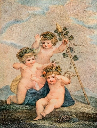 Cupidos, siglo XVIII de Francesco Bartolozzi
