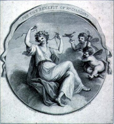 Diseño para una tarjeta de beneficio de Francesco Bartolozzi