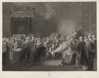 Dood van de Graaf van Chatham La muerte del conde de Chatham (título sobre el objeto) de Francesco Bartolozzi