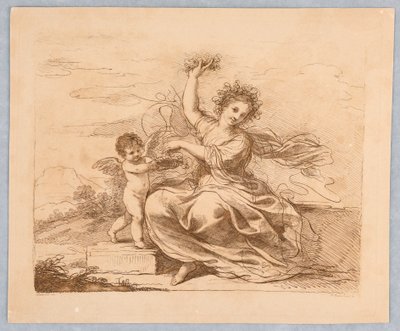 Flora, con un Cupido de Francesco Bartolozzi