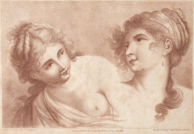 Cabezas de dos mujeres de Francesco Bartolozzi