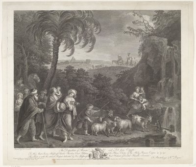 La salida de Abraham y Lot de Egipto La salida de Abram y Lot de Egipto (título sobre el objeto) de Francesco Bartolozzi