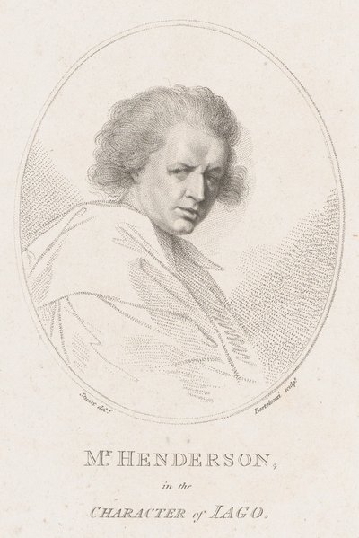 John Henderson, en el personaje de Iago en Otelo de Shakespeare de Francesco Bartolozzi