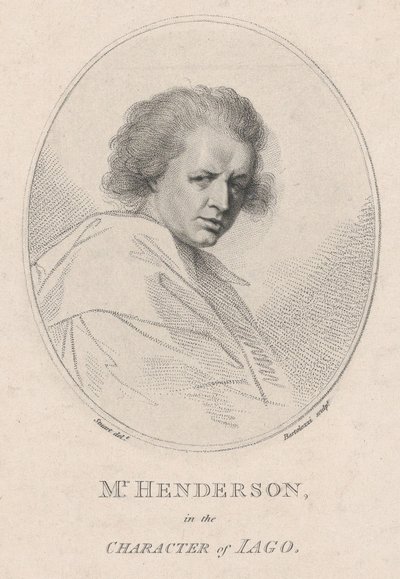 John Henderson en el personaje de Iago en Othello de Shakespeare, 1786 de Francesco Bartolozzi