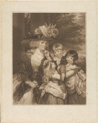 Lady Smith y sus hijos: George Henry, Louisa y Charlotte de Francesco Bartolozzi