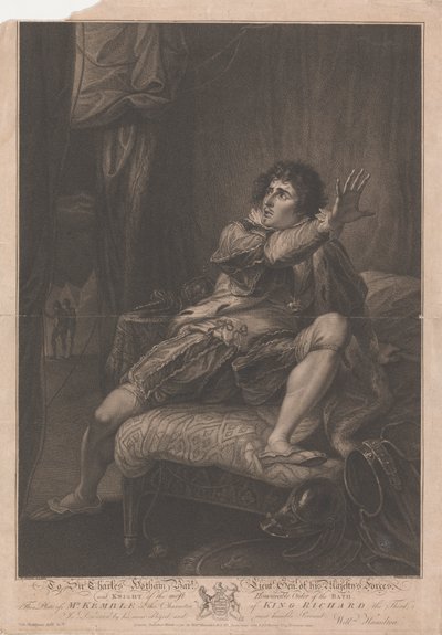 El Sr. Kemble en el personaje del Rey Ricardo III - "Ricardo III", Acto V, Escena V de Francesco Bartolozzi