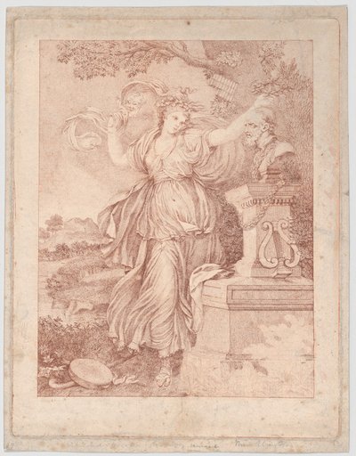 La Sra. Abington como Thalia, 1783 de Francesco Bartolozzi